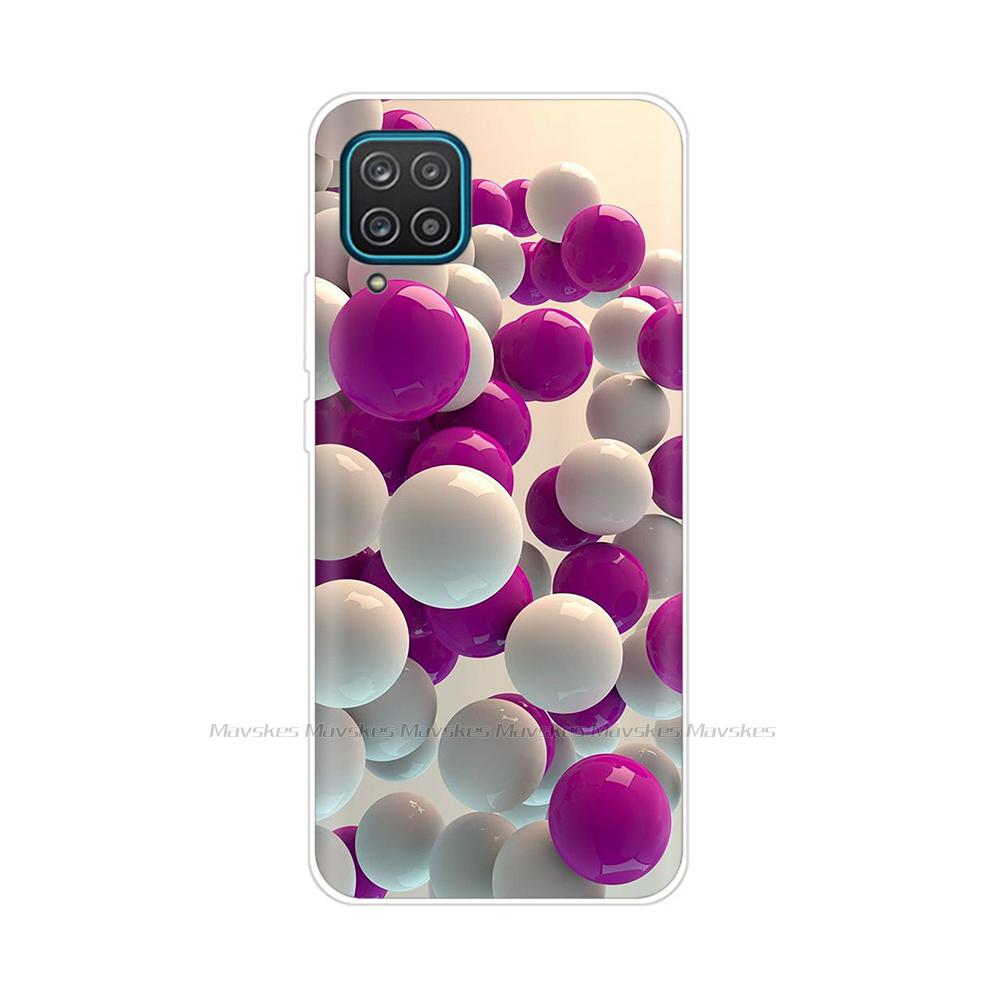 Soft Silicon Cover For Samsung Galaxy A12 Case Cute Flower Cat Bumper For Samsung A12 Phone Case Cover For Samsung A12 A 12 6.5"