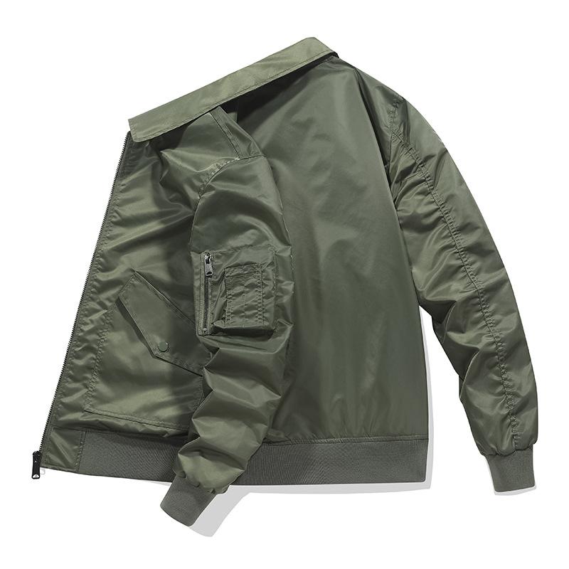 Autumn and Winter Lapel Jacket Bomber Jacket Men's Flight Jacket