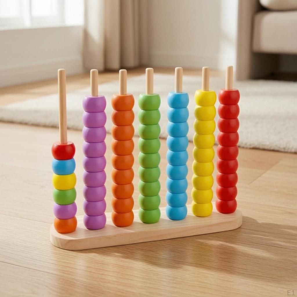 Perlen zählen Spielzeug Kinderzentriert mit Perlen Pädagogischer Abakus für junge