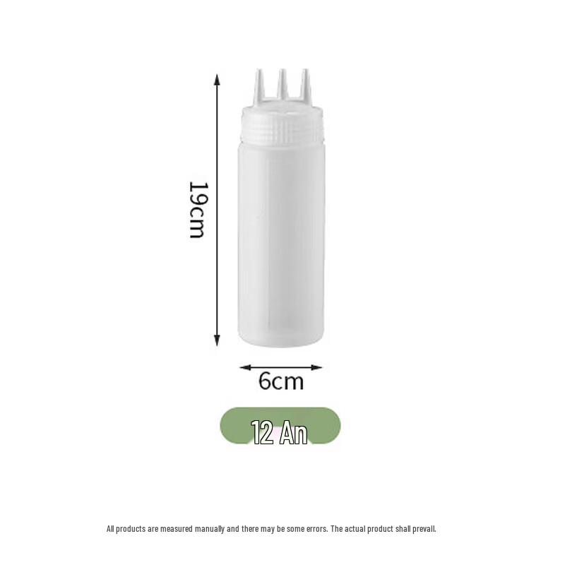 3-Hole Squeeze Condiment Bottles (350ml, 10-Pack)