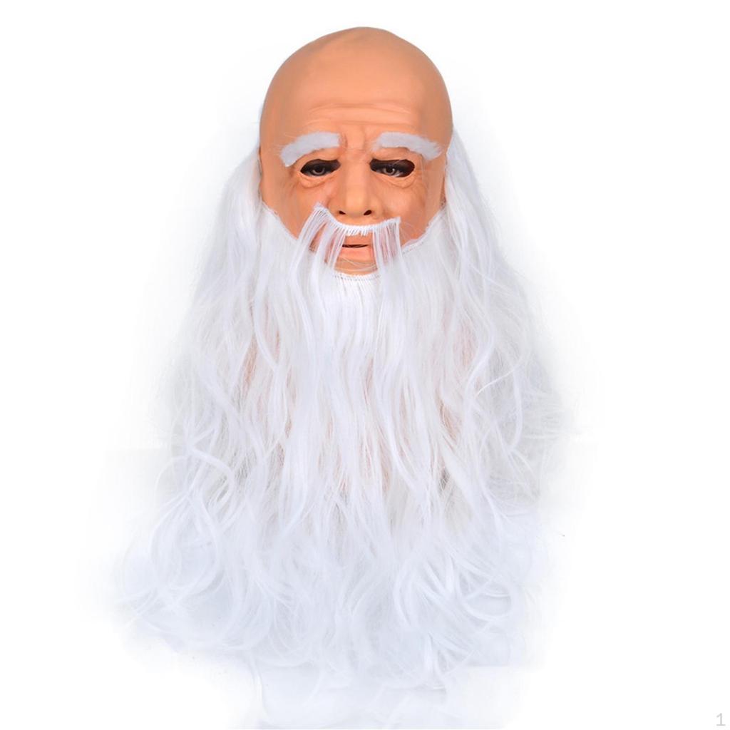 Funny Realistic Old Man Latex Mask Head Headgear Human Wrinkle Face Disguise Novelty