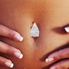 Women Reverse Heart Belly Button Ring Bar Navel Ring Body Piercing