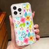 Crystal Diamond Clear Case For iPhone 16 14 15 Pro Plus 13 12 Pro Max 11 16e Flowers Floral Patterned Soft TPU Phone Cover Coque
