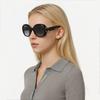 Dior Logo Sunglasses Irregular Shape Women Sunglasses Black LADY-9522-R2I-10A1