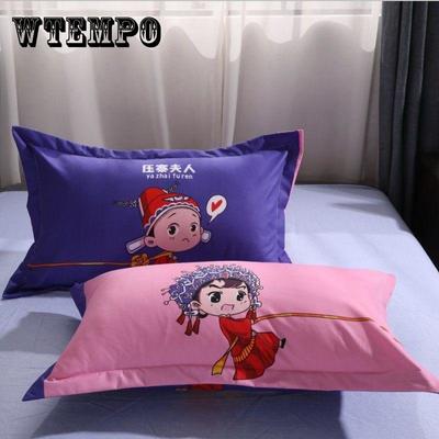 Federe per cuscini in confezione da due per coppie Federe per camera da letto Federe per cuscini in cartone animato spazzolato ispessito Federe morbide per la pelle