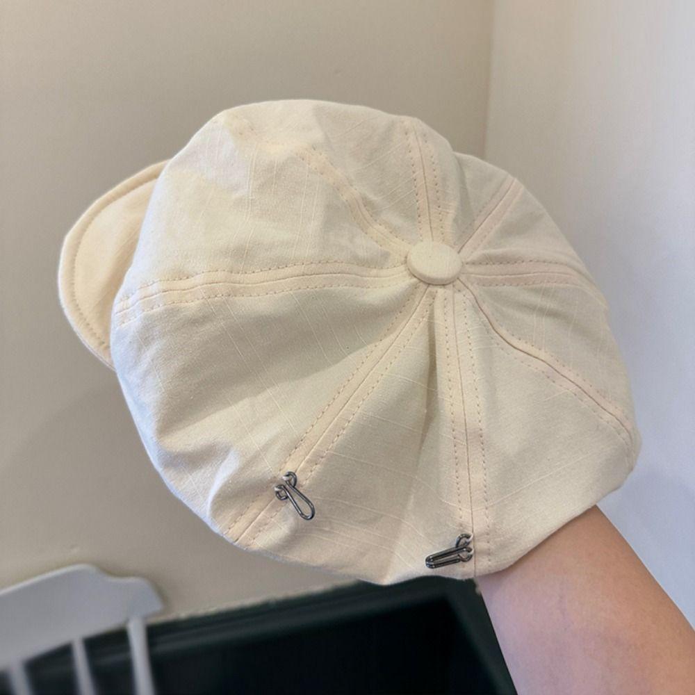 Klobouky baret s krátkým okrajem Jednobarevné Dívčí barety Módní Kšiltovka pro Ženy Dívku