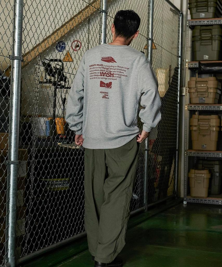 GORDON MILLER Men's Sponsor Print Sweatshirt, 12.7 oz. Crew Neck, Size M, Heather Gray, 1745171