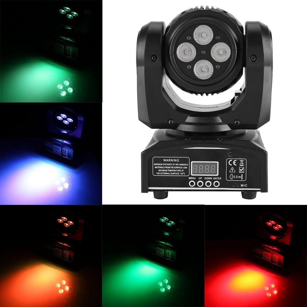 90W Double Sides RGBW LED Head Moving Stage Light DMX512 Disco Party Effect Lights