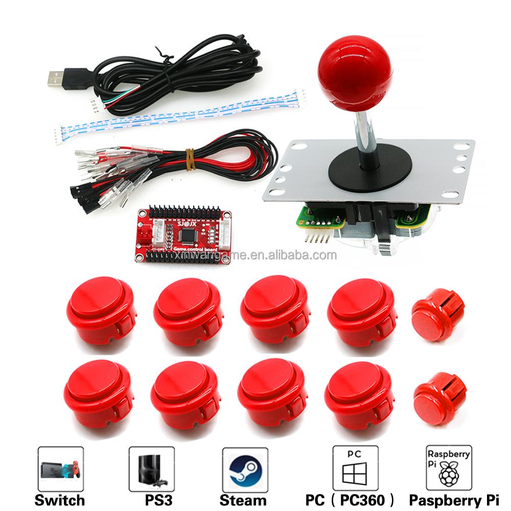 USB Controller Raspberry Pi PC360 PS/3 Steam Android Zero Delay Board Xinwa Joystick Button Customizable DIY Kit Game Coin