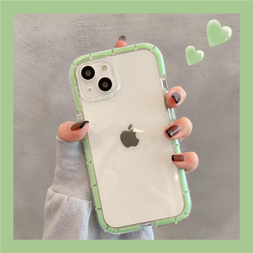 Einfarbig Leuchtend für iPhone 13 12 11 14 15 16 Pro Max XS Hülle Vollschutz Kamera Transparent Weicher Stoßfester Bumper Abdeckung