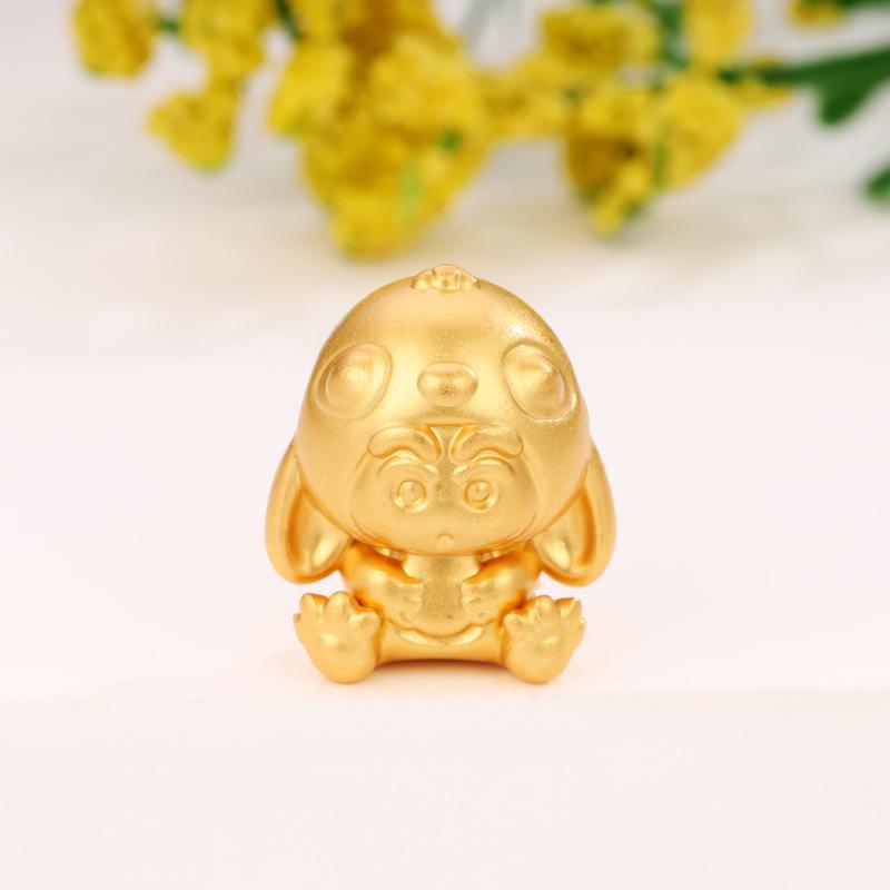 Sterling Silver 999 Crayon Shin-chan Lucky Bead DIY Jewelry Accessory