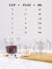 Transparent plastic measuring cup set  300ml 600ml 1000mL  3PCS