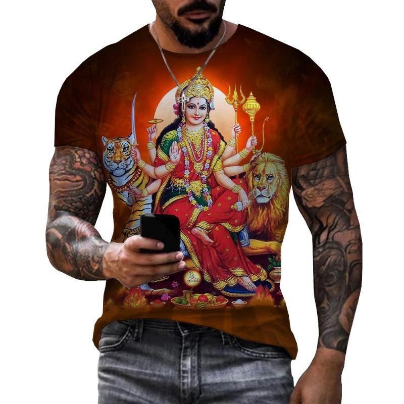 Hindu God Lord Shiva 3D Print T-Shirts Hinduism Vishnu Men Women Fashion Oversized Short Sleeve T Shirt Male