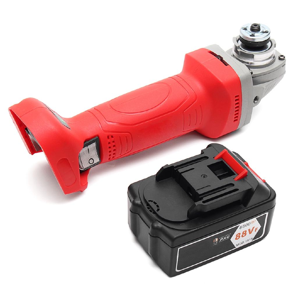 48V 100mm Electric Angle Grinder Cordless Cutting Tool Rechargeable 8800mA Battery 11000r/min Multi-function Angle Grinder Kit