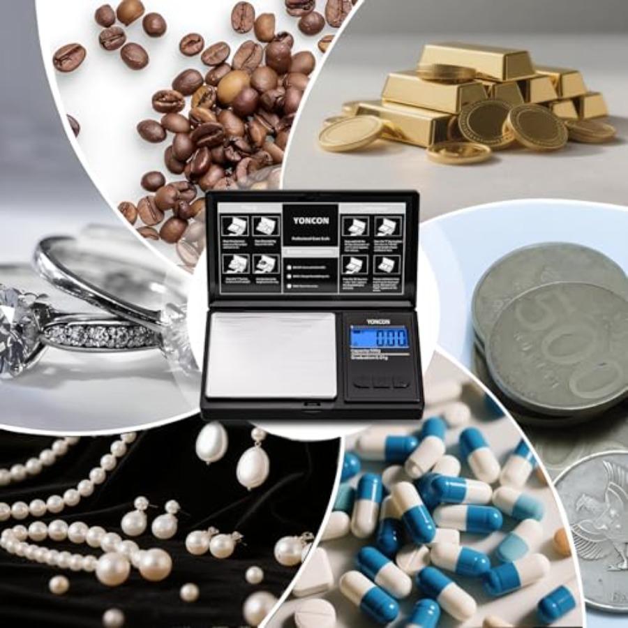 Gram Scale 500g Ultra-Precise Digital Scale.01 Gram Accuracy for Jewelry Diamonds Gold Silver Portable Pocket Scale with LCD Di