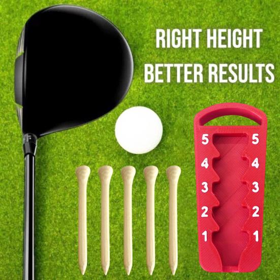 Nastavovač výšky golfového týčka 5 nastavení Přesně nastavitelný Setter výšky golfového týčka Nástroj pro elevaci týčka pro venkovní golfový trénink pro konzistentní švihy
