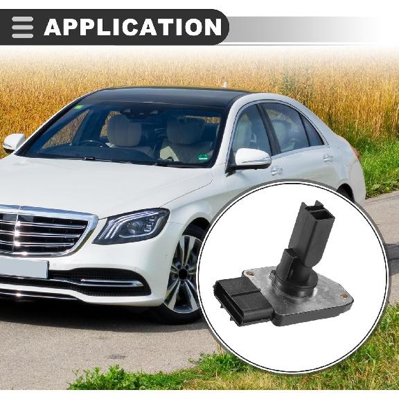 Motoforti MAF Sensor, MAF Mass Air Flow Sensor, for Ford F-150 1999-2003, Plastic, No.XL3F-12B579-BA/XL3F12B579BA, Black