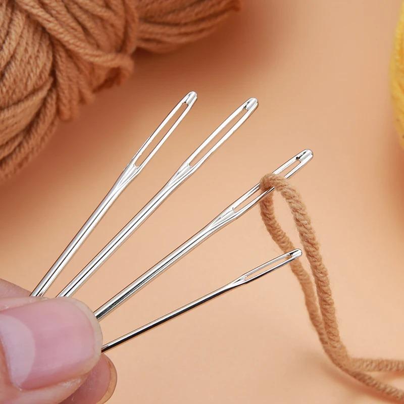 Nähnadeln mit großem Öhr und stumpfer Spitze Kreuzstich Stricknadel Handgefertigte Lederstickerei Nadel Nähzubehör