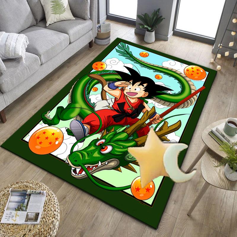 Goku Anime Office Rug Chair Mat, Game Carpet, Suitable for Front Door, Bedroom, Living Room, Desk, Holiday Gift