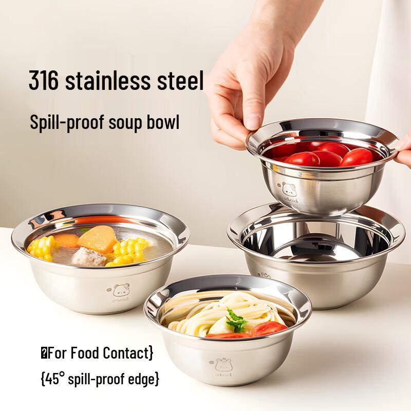 Onlycook Cartoon 316 Stainless Steel Kids Bowl