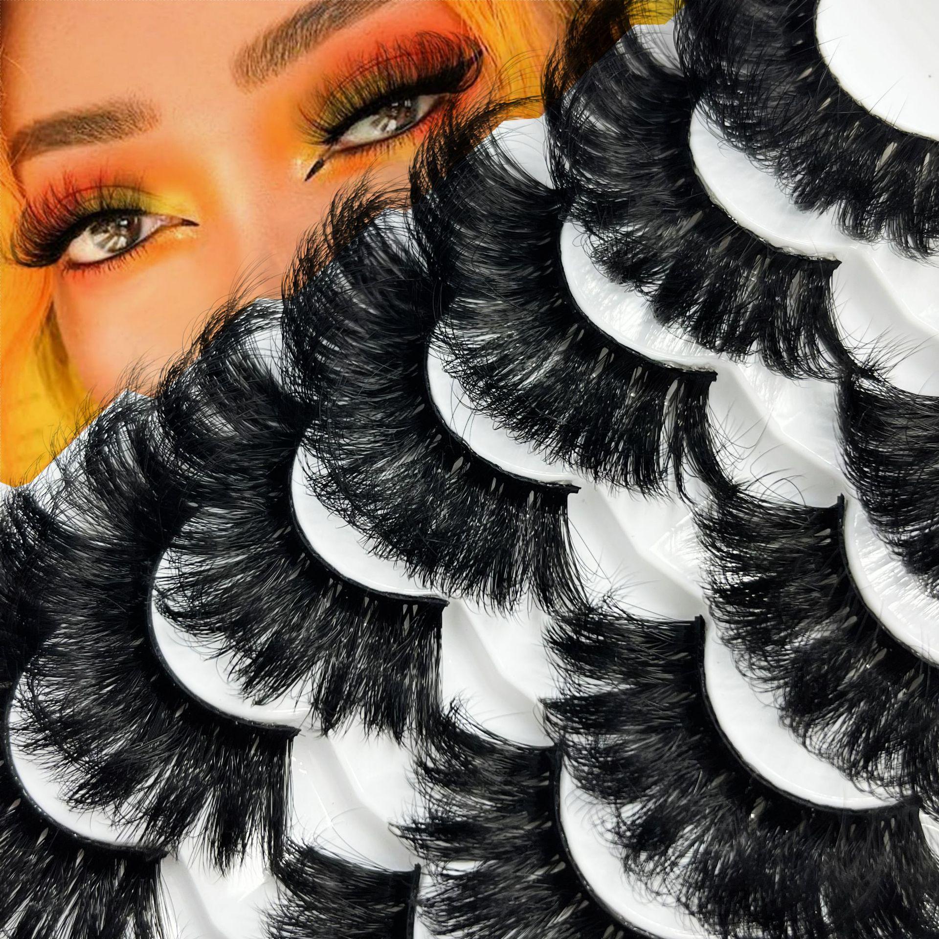 

7 Pairs of Fluffy Messy-Style Long-Thick Party False Eyelashes 7 pairs
