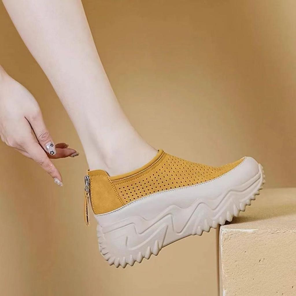 Breathable Sandals Children's 2025 New Summer Mesh Single Shoes Versatile Height Increase Hollow Hole Casual Shoes