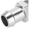 Heater Hose Fitting, Pump Inlet Adapter, 1/2in NPT 5/8in Barb Chrome Metal Fitting Intake Manifold Heater Hose