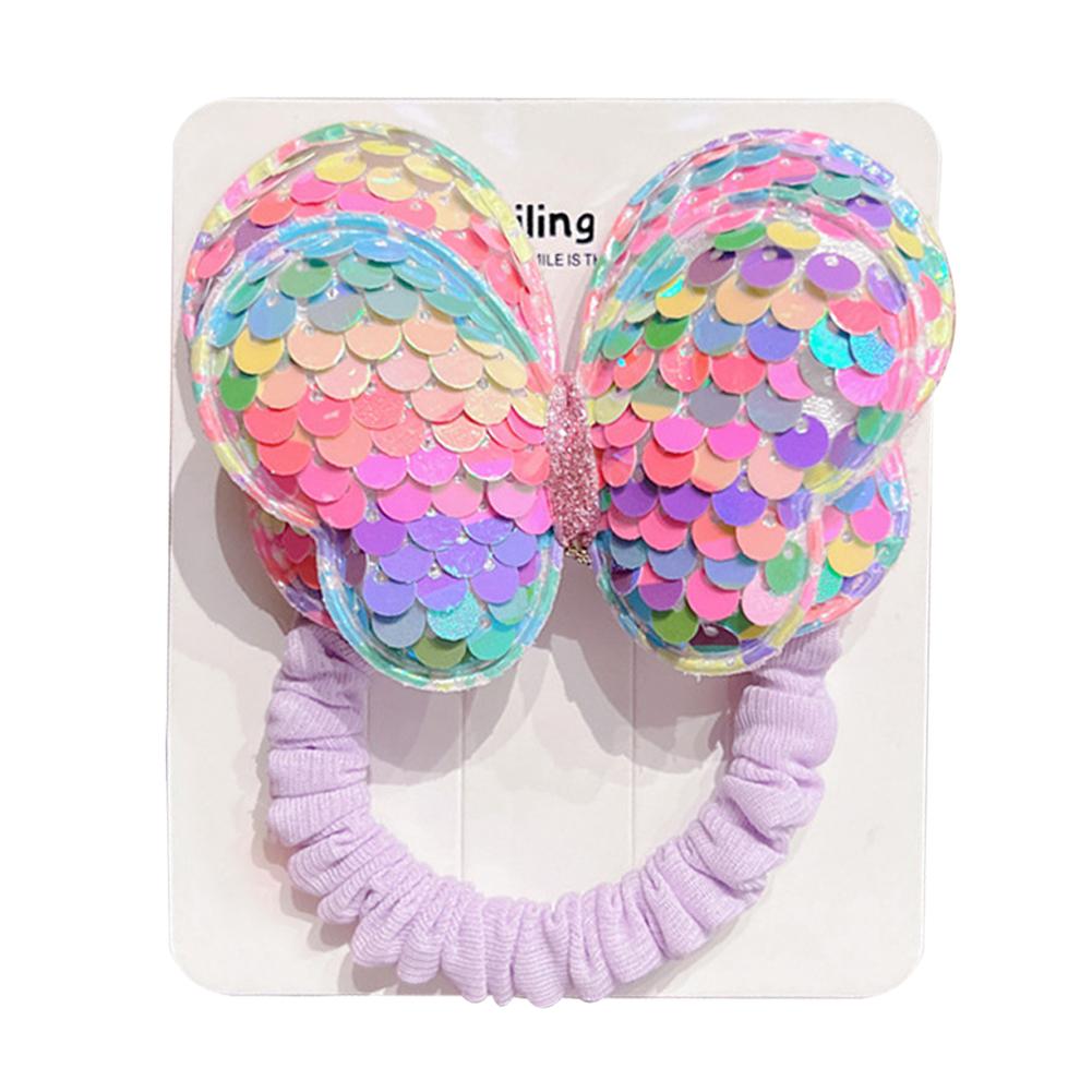 

Пайетки бабочка повязка на голову симпатичные резинки для волос конский хвост банты волосы повязка на голову девушки веревочная лента для волос Lea A2Z8