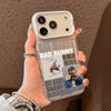 B-Bad Bunny Art Album Etui na Telefon Dla iPhone 17 16e 16 15 14 13 12 11 mini Pro Max X XR XSMAX 8 7 Air Plus Przeciwupadkowe Matowe Pokrowiec