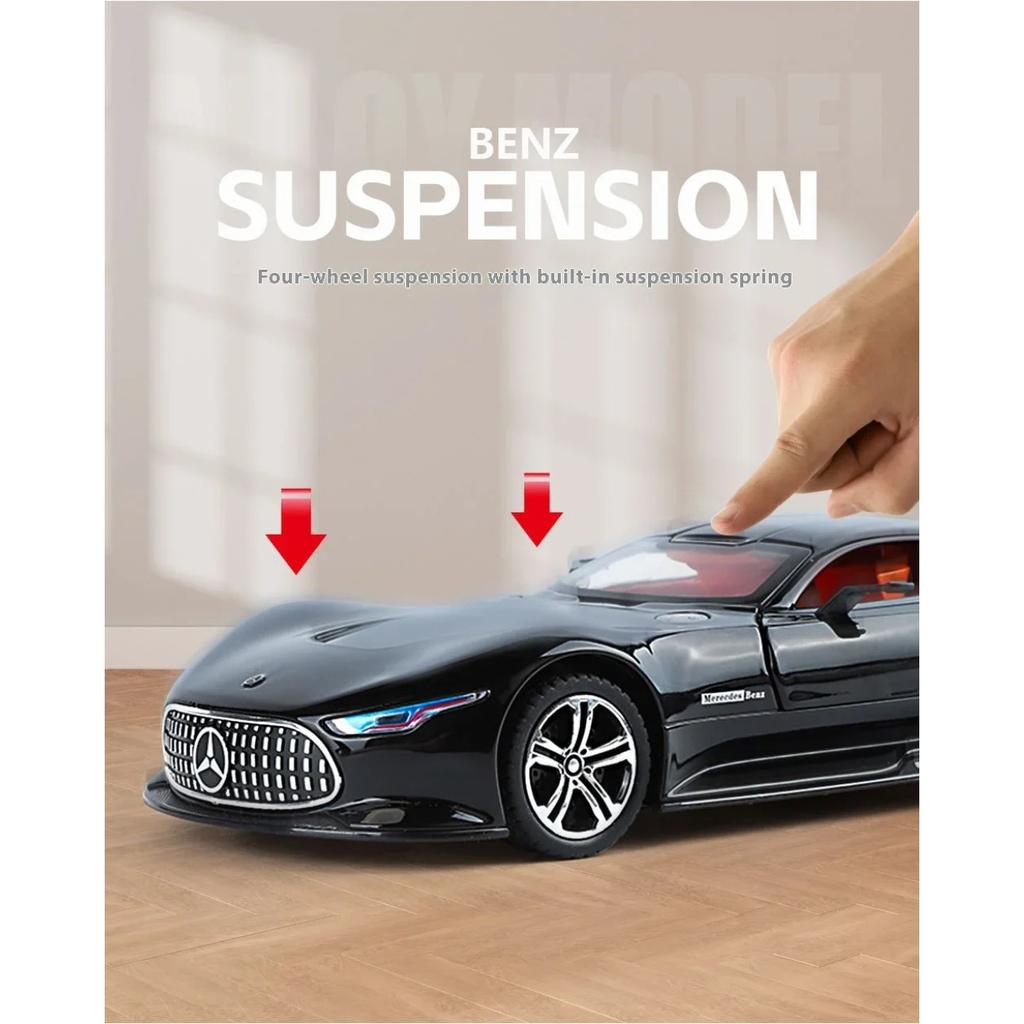 1/24 Mercedes Benz AMG Vision GT New Concept Sport Car Alloy Metal Diecast Car Model Sound & Light Collect Hobby Decoration Gift