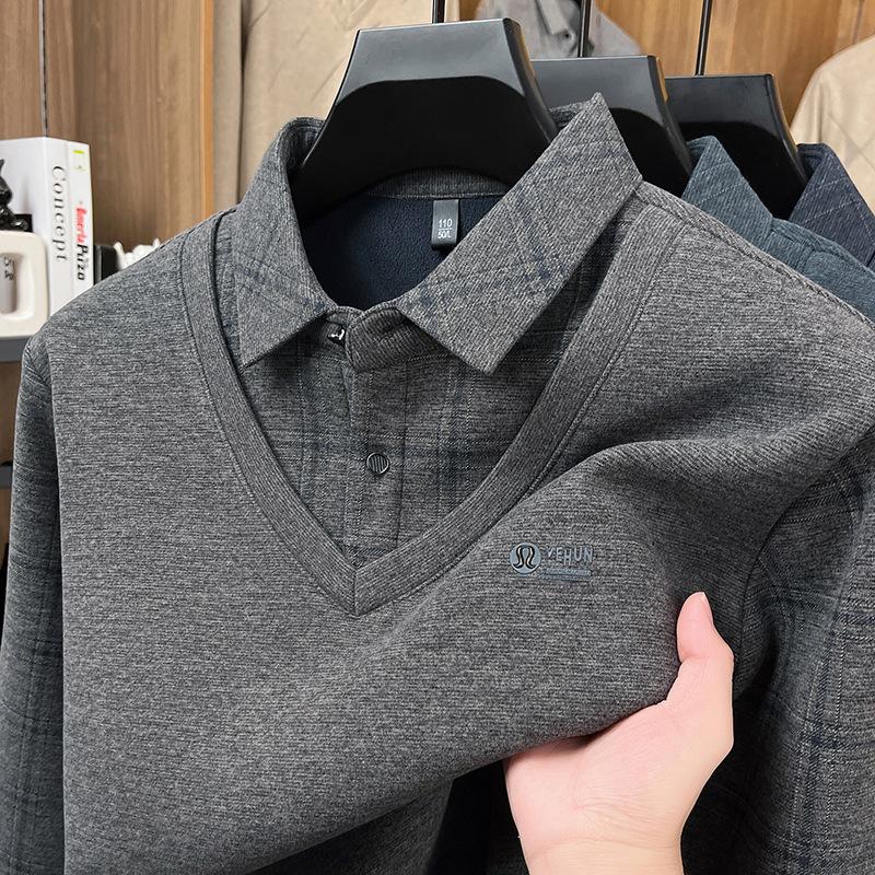 Winter Fashion Lapel Collar M серый