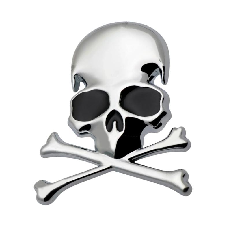 3D Schedel Metalen Stickers Motorfiets Badge Schedel Auto Emblemen voor Auto & Motoren Verbetert Uw Rit met Uniek Ontwerp