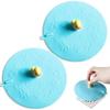 2 Pcs Sewer Deodorant Mat, 5. 9 Inch Bathtub Sewer Cover Plug, Cute Silicone Bathroom Floor Sewer Cover, Kitchen, Bathroom and Laundry Room