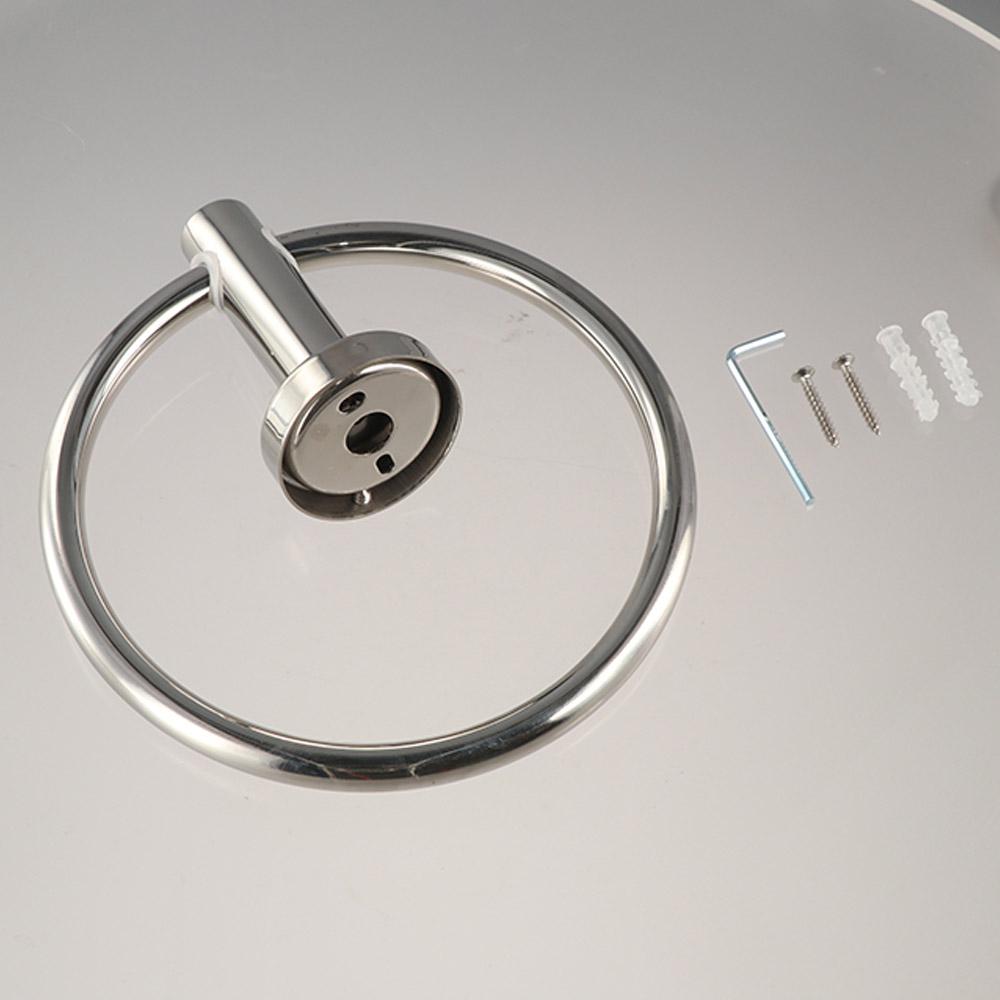 Stainless Steel Round Rack Bathing Kitchen Hanger Towel Ring Bathroom Accessories Towel Holder
