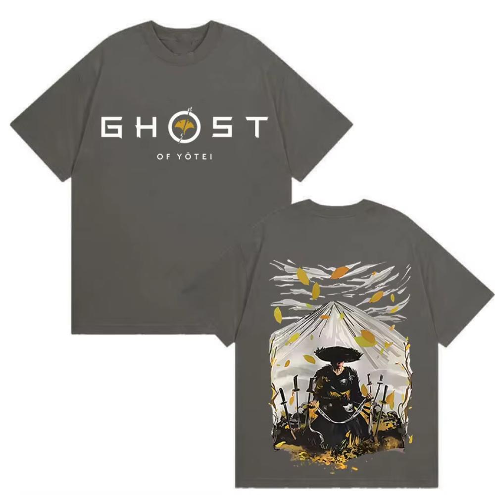 

Ghost of Yotei Graphic T Shirt Japanese Samurai Harajuku Oversized Tshirts Men Women Cosplay Retro Harajuku Male Cotton Tshirt 4XL