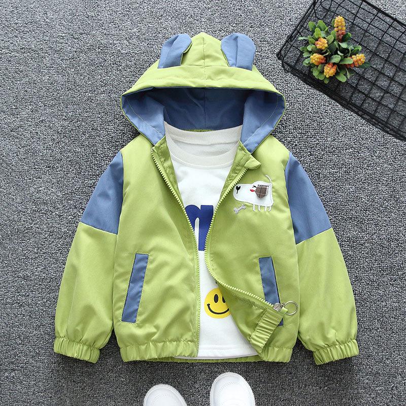 Trendy Spring & Autumn Hooded Jackets for Boys & Girls - Fashionable Cartoon Designs for Kids