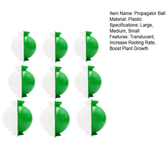 9Pcs Plant Propagator Ball Boost Plant Growth No Damage Translucent Increase Rooting Rate Indoor Outdoor Use