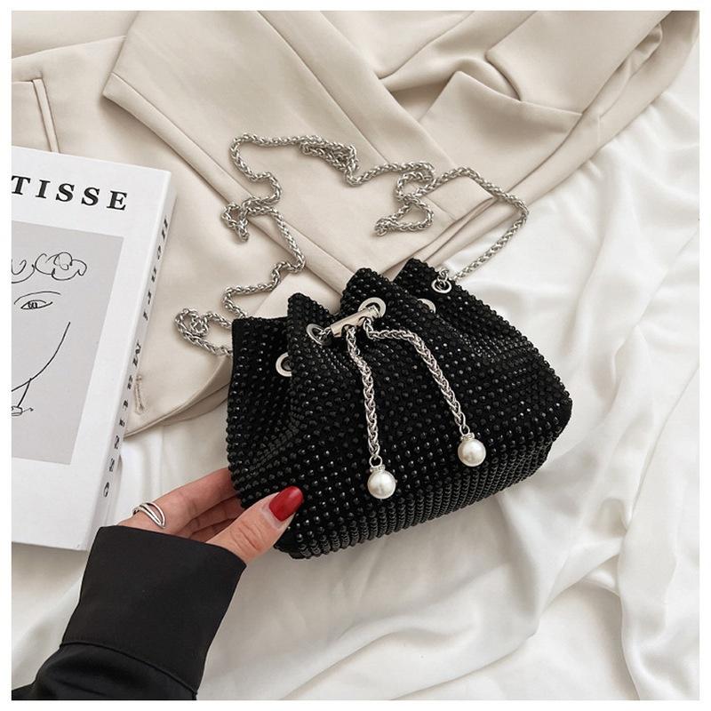 2022 Summer Mini Rhinestone Women's Bag Fashion Diamond-studded Blessing Bag Rhinestone Chain Messenger Bag