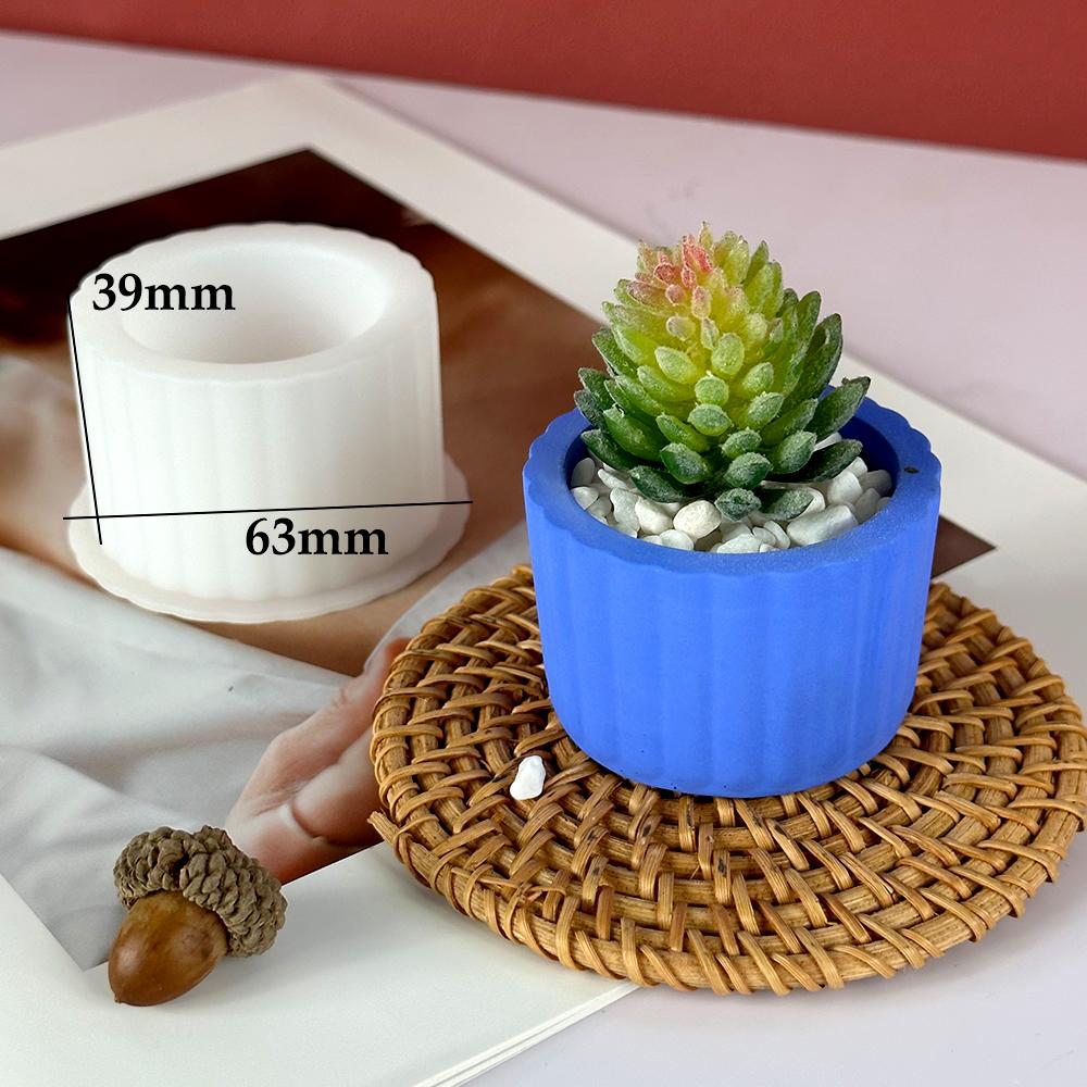 Runde Kerzenglas Silikonform DIY mit Deckel Schmuckaufbewahrungsbox Basteln Gips Epoxidharz Vase Gussformen Heimdeko