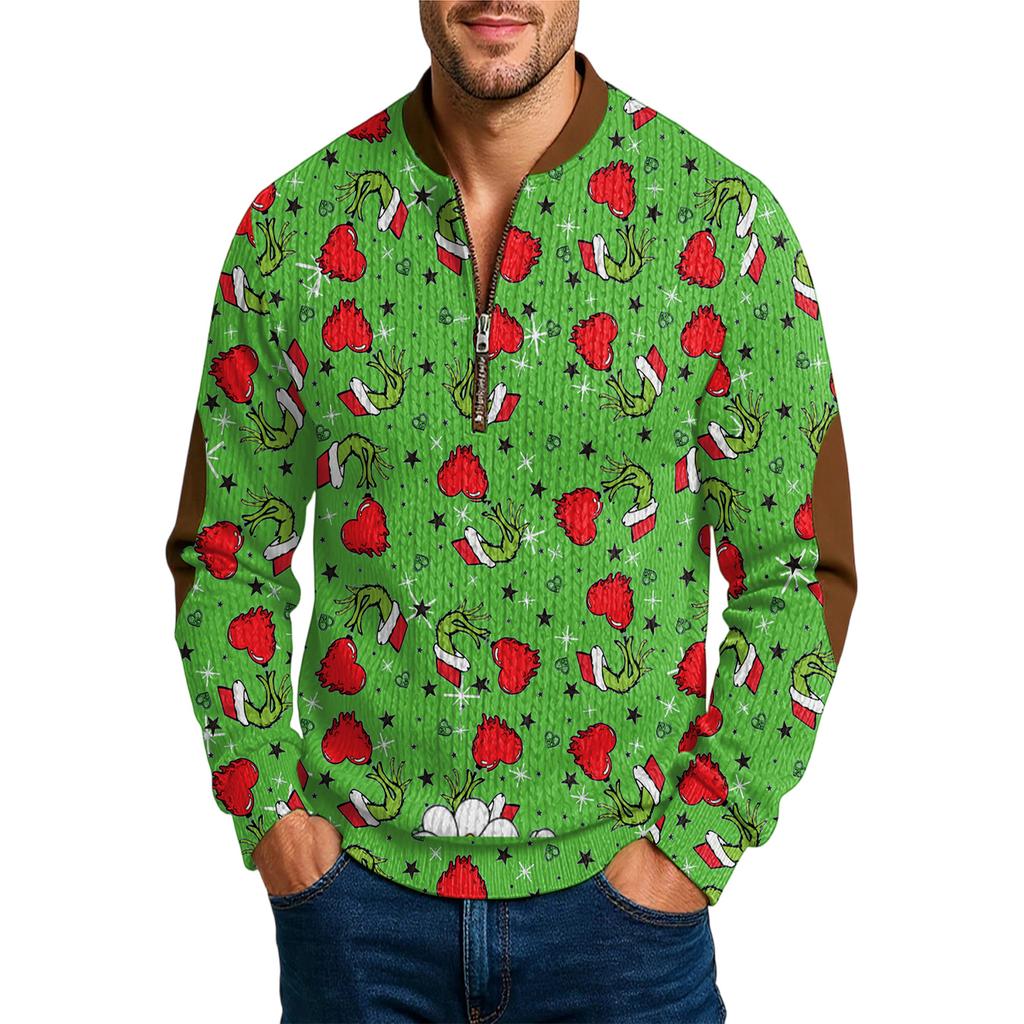 Men'S Outdoor Zipper Long Sleeved Sportswear Casual Sweatshirt