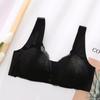 European & American Stylish Lace Front Buckle Wirefree Bra - Minimizes and Enhances with Beautiful Back