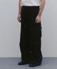 ANDAGAIN Winter Cotton Wide Cargo Pants (Black