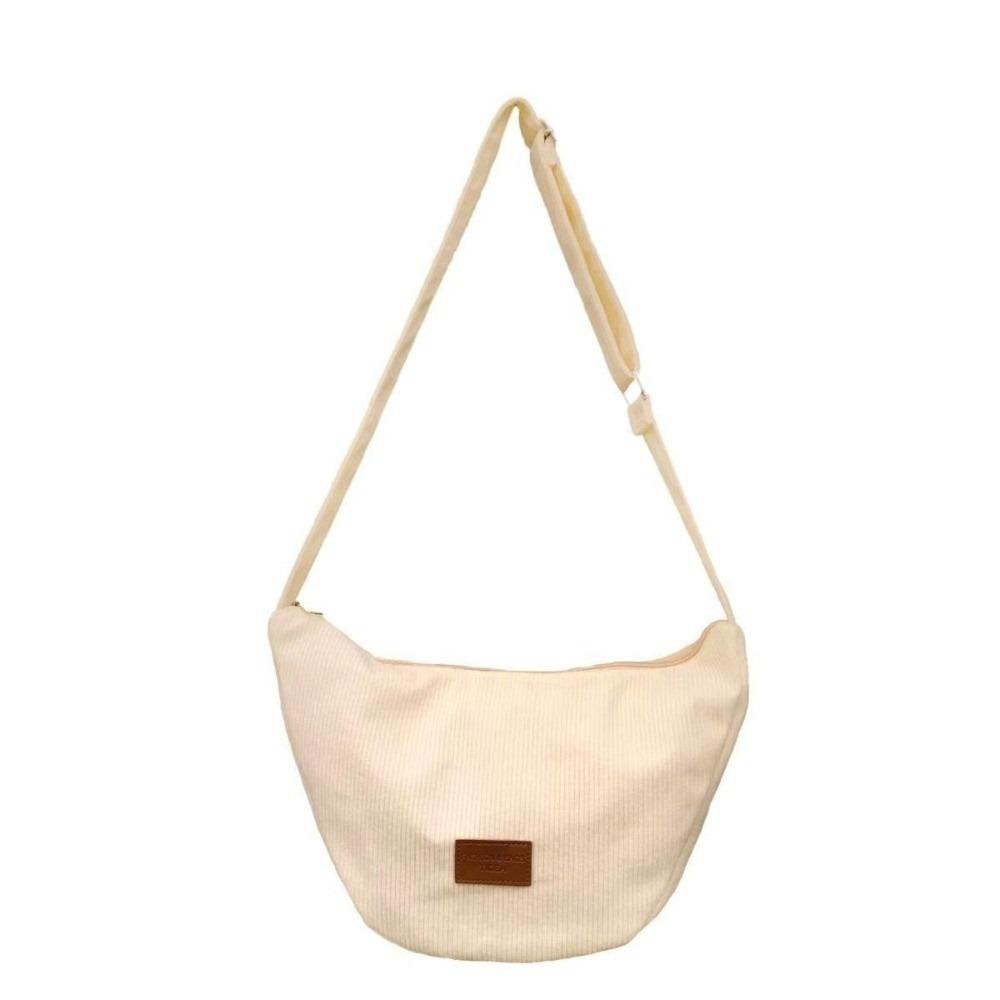 Versatile Corduroy Shoulder Bag Large Capacity Leisure Armpit Bag Women Crossbody Bag Streetwear
