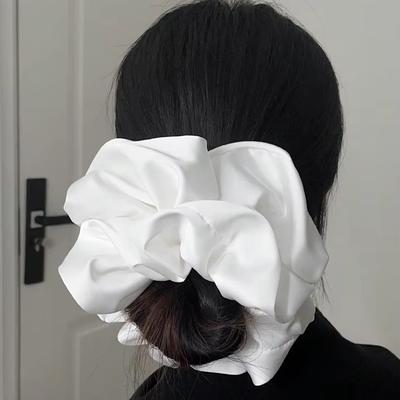 1 Stück Extra Große Flauschige Hochelastische Weiche Seidige Lässige Mode Scrunchies für Frauen Mädchen Haarbänder Accessoires