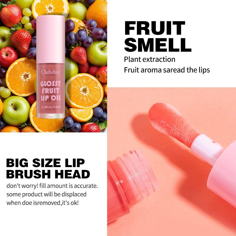 Clubday Moisturizing and Moisturizing 20 Colors Fruit Lip Gloss Lasting Temperature Glittering Lip Glaze