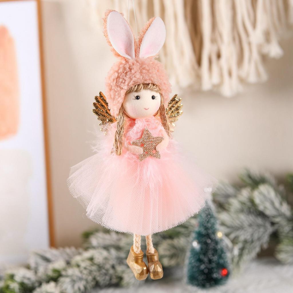 Angel Long Ears Christmas Tree Pendant for Festive Decoration