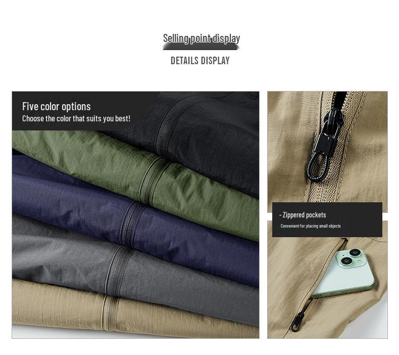 2026 Trendy Men's Lightweight Stand Collar Jacket - Spring/Autumn Casual Outerwear