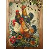 Metal Rooster Wall Art Vintage Kitchen Decor Farmhouse Sign Rustic Country Home