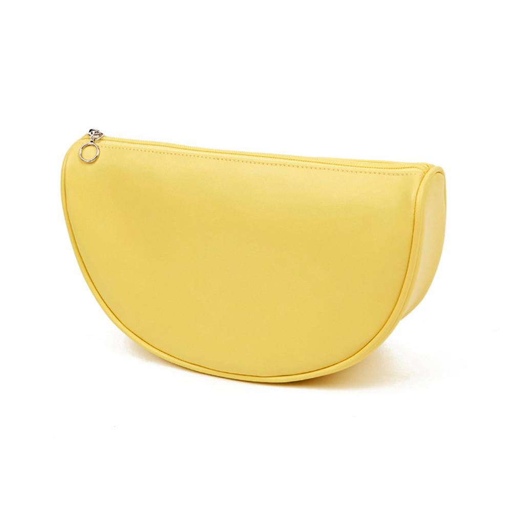 

1PC PU Waterproof Makeup Bag Travel Portable U-shaped Toiletry Bag Can Wash Hands With Water And Carry Makeup Bag жёлтый