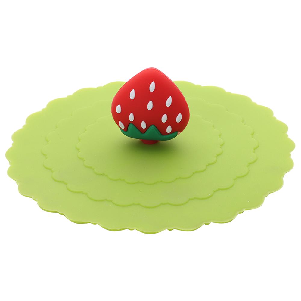 Cartoon 10cm Cute Silicone Cup Cover Heat-resistant Leak Proof Sealed Lids Cap Dustproof Cup Cover Suction Cup Cover Tea Lids